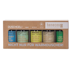 ZESTAW Żeli pod prysznic 5 x 50 ml (Z BIO-GINEM, Z BIO-MIĘTĄ, Z BIO-ZIELONĄ HERBATĄ, Z BIO-OLIWĄ, Z OLEJEM Z BIO-KONOPI)